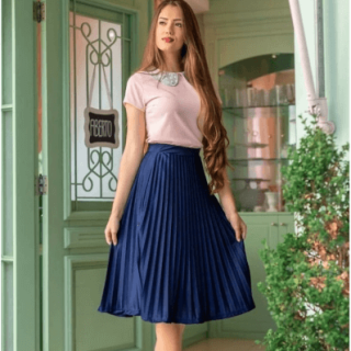 Saia Plissada Midi